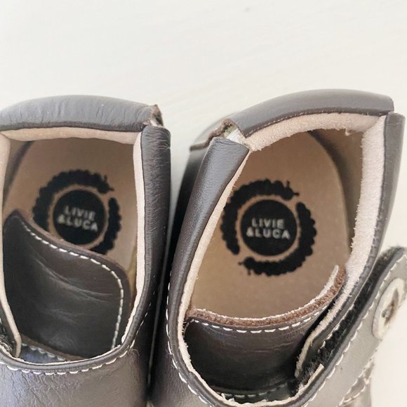 Livie & Luca Infant Boys Benny Brown Leather Bootie, 6-12 Months - Picture 7 of 9